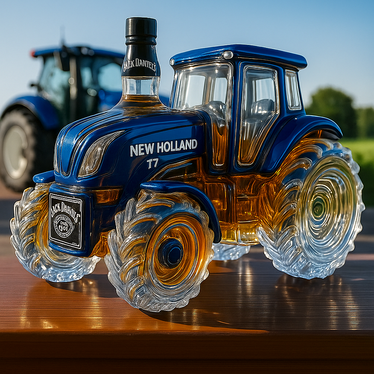 New Holland Tractor Whiskey Decanter