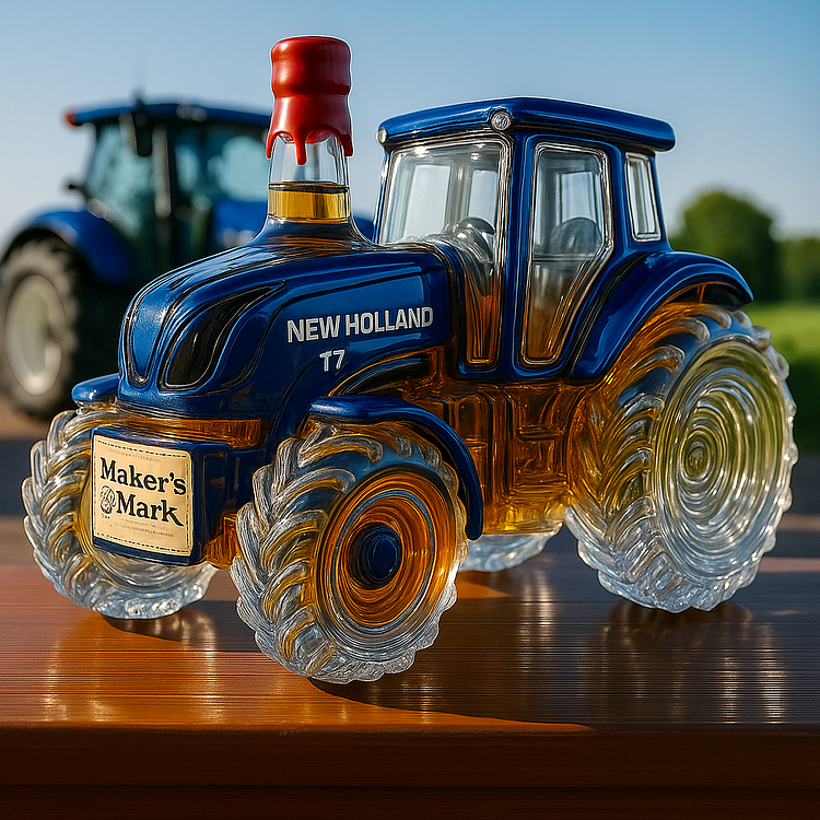 New Holland Tractor Whiskey Decanter