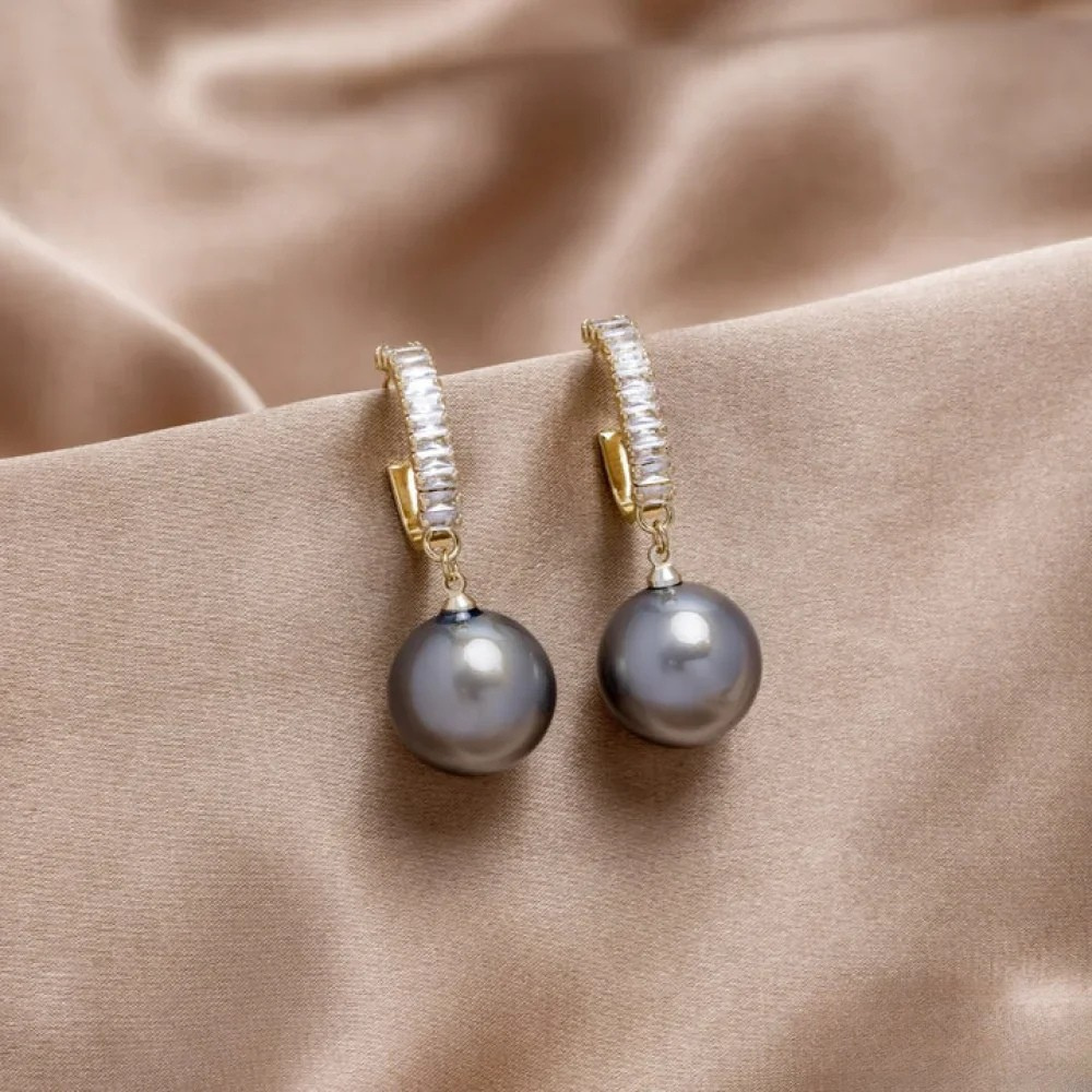 Elegant Earrings with Pearl Accents