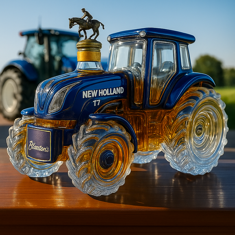 New Holland Tractor Whiskey Decanter