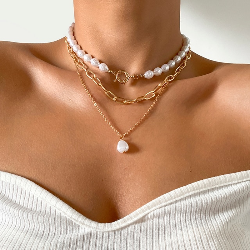 Vintage Multi-Layered Pearl Necklace
