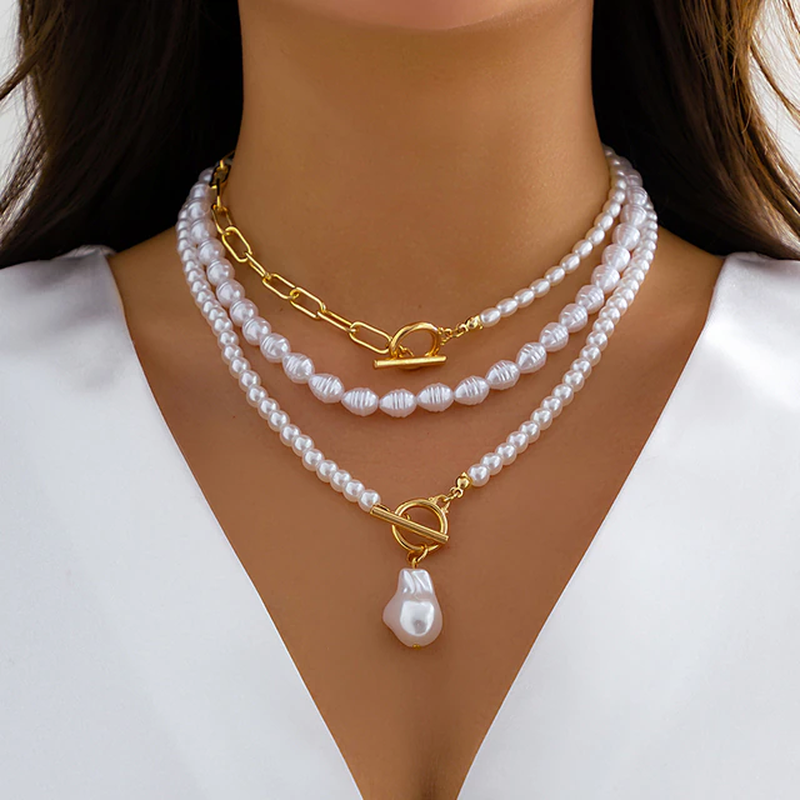 Vintage Multi-Layered Pearl Necklace